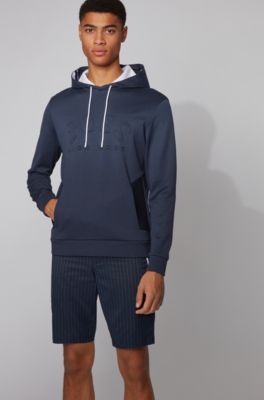 boss panel logo overhead hoodie