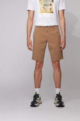 BOSS - Slim-fit chino shorts in 