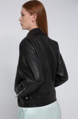 hugo boss leather jacket ladies
