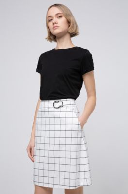 HUGO - Mini skirt in stretch fabric 