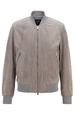 veste en cuir hugo boss homme