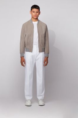 hugo boss suede bomber jacket