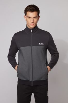 BOSS - Colour-block loungewear jacket 