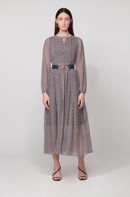 hugo boss grey dress
