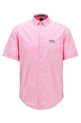 hugo boss pink shirt