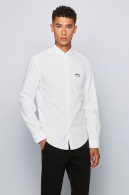 BOSS - Regular-fit button-down shirt in 