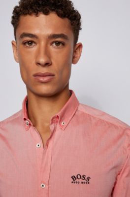 hugo boss shirt orange