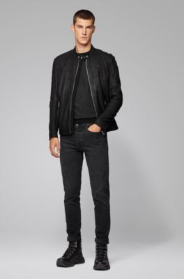 hugo boss jeeper leather jacket