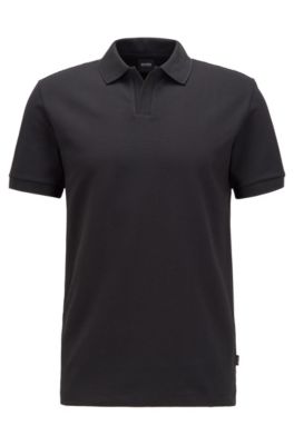 stretch cotton polo shirt