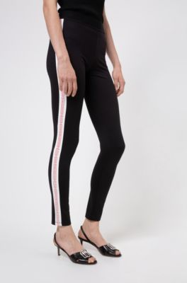 Super-skinny leggings with logo side stripe