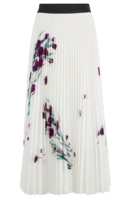 hugo boss pleated white skirt