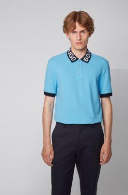 turquoise hugo boss polo