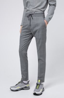 hugo boss grey trousers