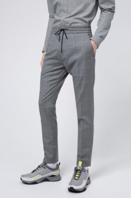 hugo boss check trousers