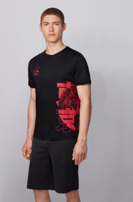 hugo boss black and red t shirt