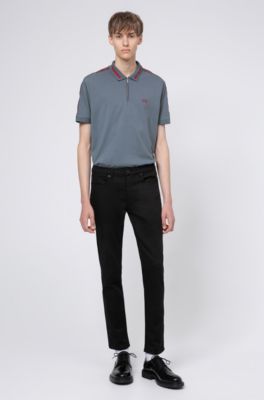 hugo boss zip polo