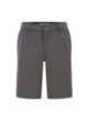 Slim-fit shorts in stretch jersey with belt loops, Dark Grey