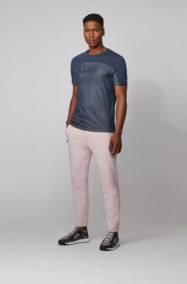 hugo boss curved logo t shirt
