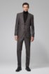 Regular-fit suit in melange wool, Grey