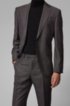 Regular-fit suit in melange wool, Grey