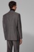 Regular-fit suit in melange wool, Grey