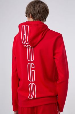 red hugo boss sweatshirt