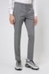 Extra-slim-fit three-piece suit in checked wool, Light Grey