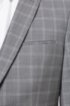 Extra-slim-fit three-piece suit in checked wool, Light Grey