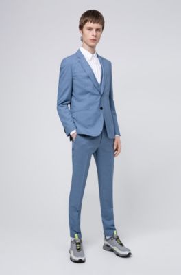 hugo boss light blue suit