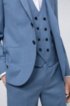 Extra-slim-fit three-piece suit in patterned wool, Light Blue