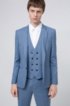 Extra-slim-fit three-piece suit in patterned wool, Light Blue
