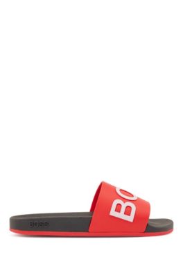 Hugo Boss - Logo slides with monogram-embossed outsole