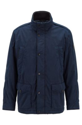 Regular-fit cotton-twill jacket with 