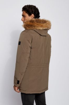 hugo boss fur lined jacket