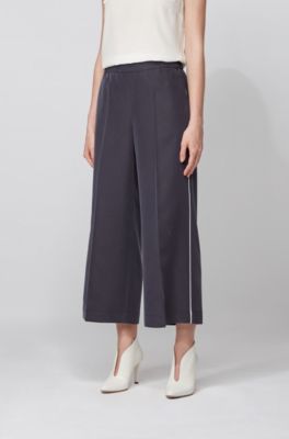 sand wide leg trousers