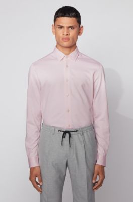 pink slim fit shirt