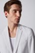 Slim-fit jacket in micro-patterned stretch cotton, White