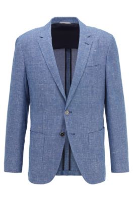Slim-fit jacket in micro-patterned 