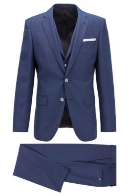 hugo boss coat blue