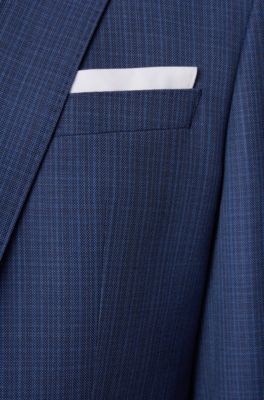 hugo boss blue check suit