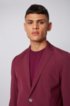 Slim-fit jacket in a stretch-wool blend, Dark pink