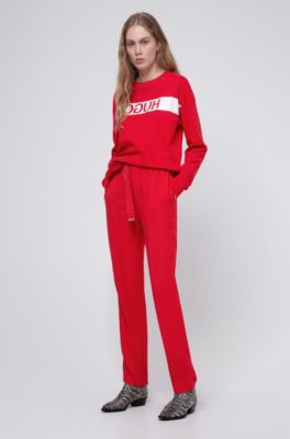 hugo boss sweatshirt red