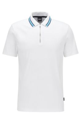 hugo boss polo shirt with zip