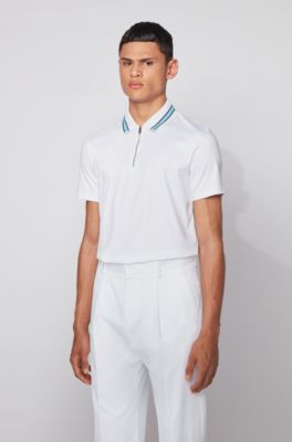 hugo boss zip polo