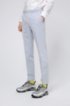 Extra-slim-fit cotton-blend suit with logo lining, Light Blue