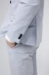 Extra-slim-fit cotton-blend suit with logo lining, Light Blue