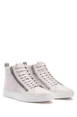 HUGO - Zip-detail high-top trainers in 