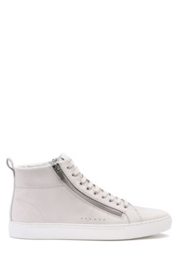 HUGO - Zip-detail high-top trainers in 