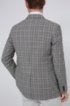 Slim-fit double-breasted jacket in Glen-check virgin wool, Silver