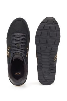 black and gold hugo boss trainers